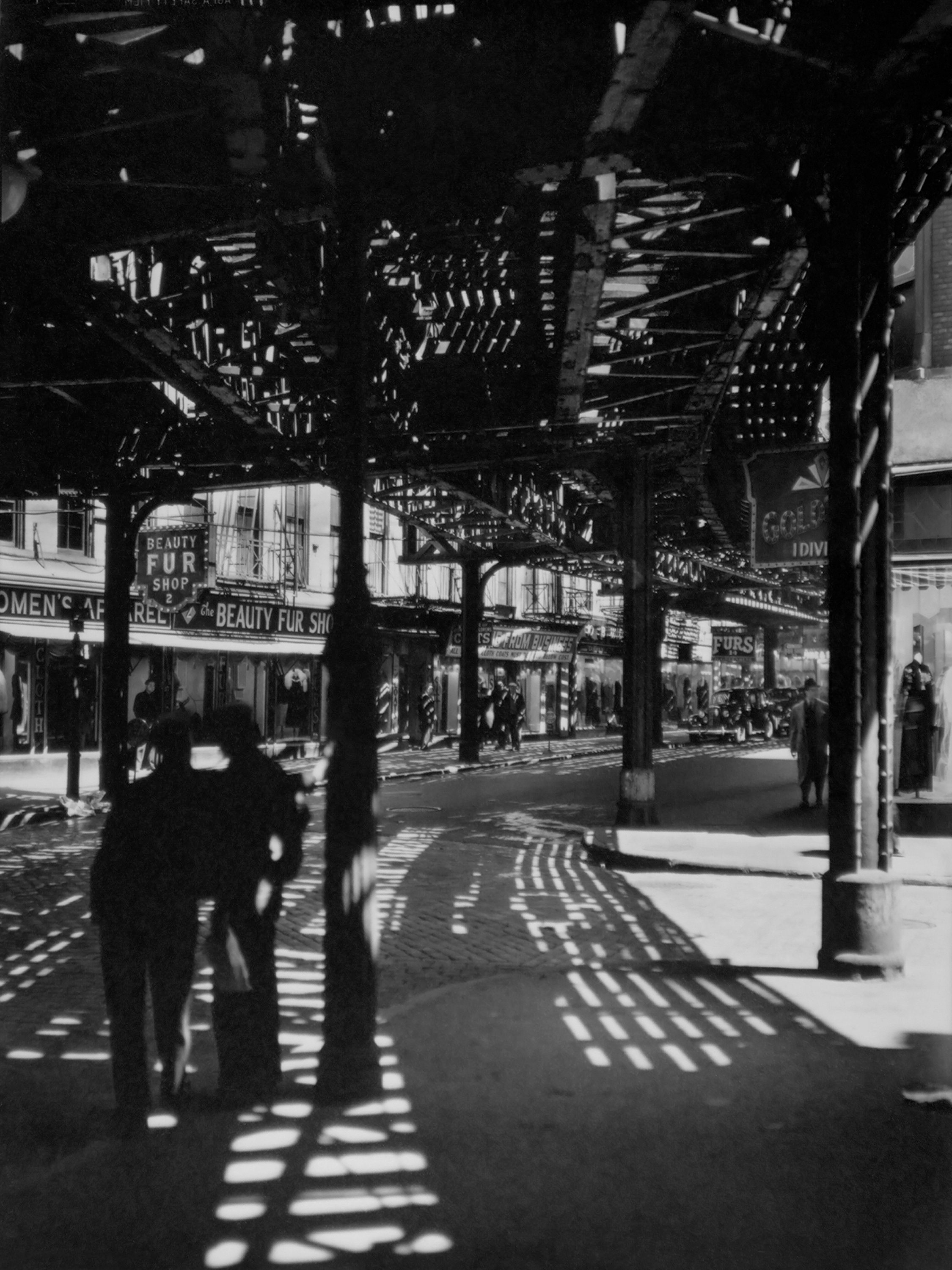 New York Fine Art Print Vintage Photos NYC Elevated Train on the Bowery