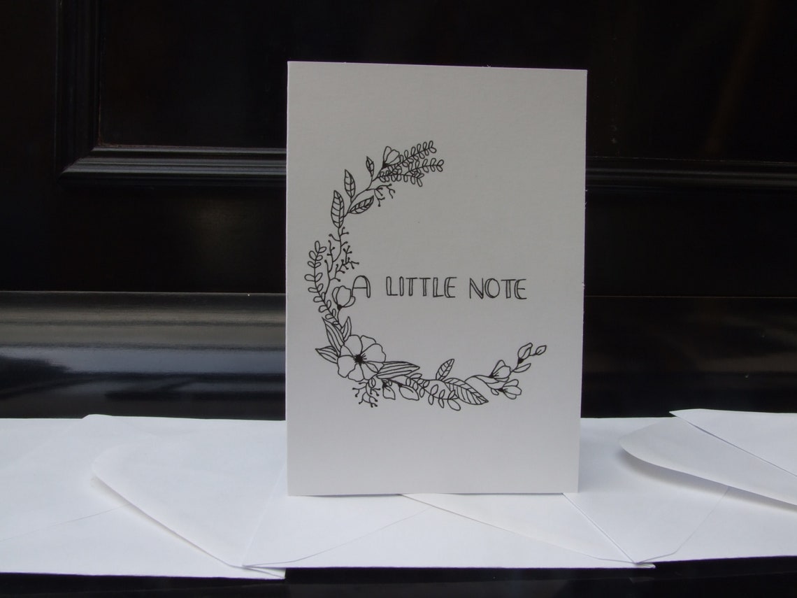 Handmade Ink Greetings Cards Etsy