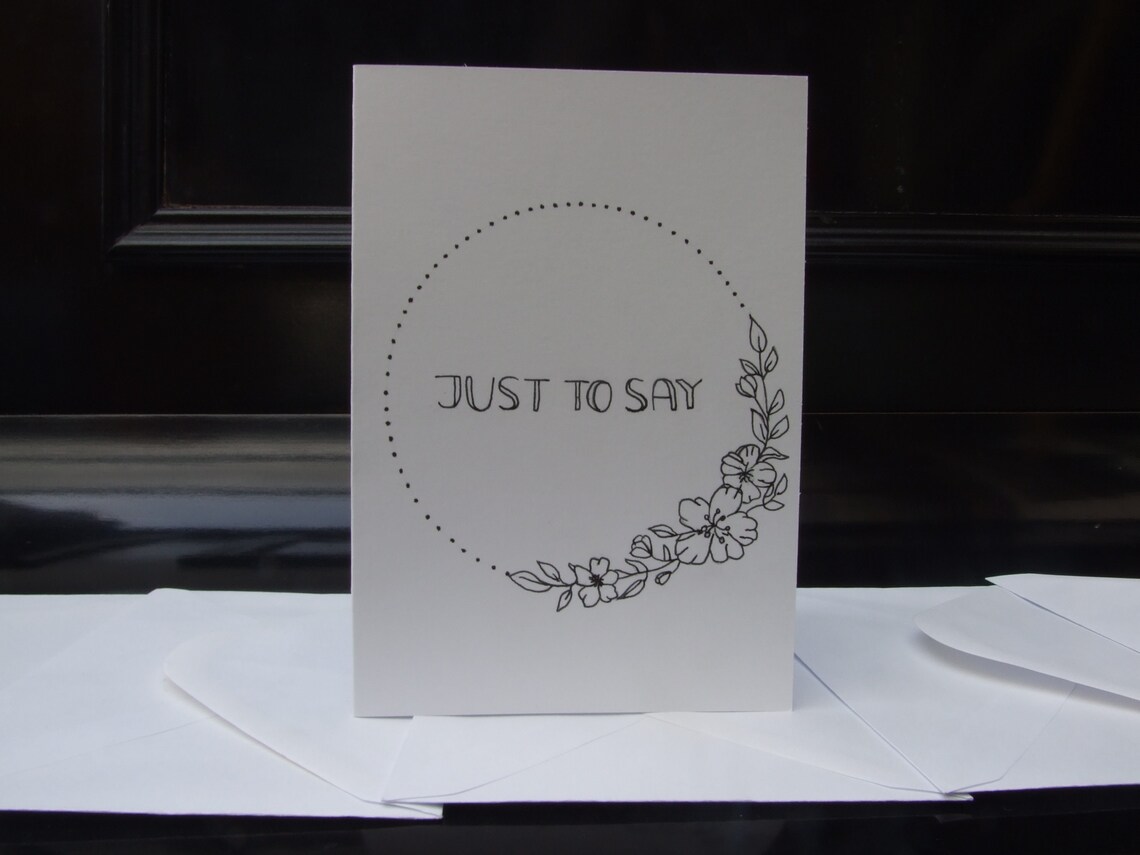 Handmade Ink Greetings Cards Etsy