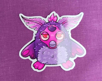 Mothman Furby Cryptid Nostalgic Meme 3 inch Vinyl Sticker
