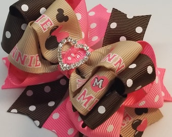Arco de ratón Minnie - Minnie Mouse Hair Bow - Disney Bow - Disney Bow for Girls - Disney Hair Bow - Disney Hair Bow for Girls-Handmade bows