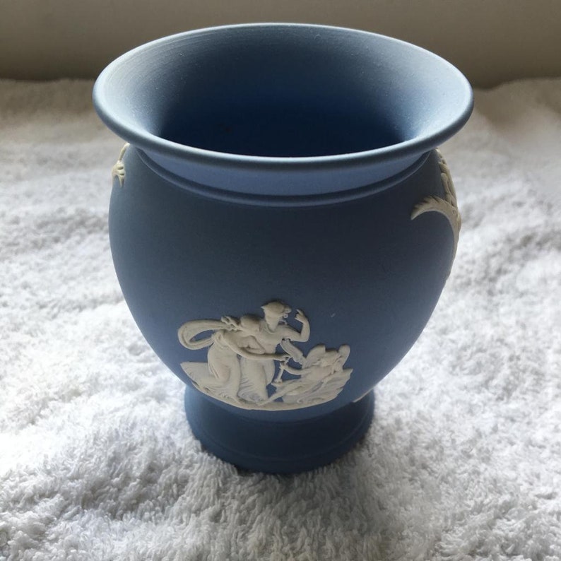 Wedgewood Blue Jasper Vase Etsy