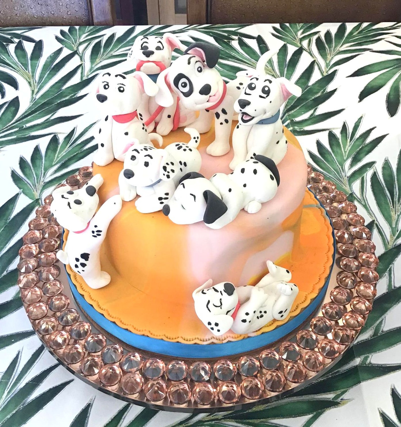 Puppy cake topper fondant dog topper dalmatian topper image 1