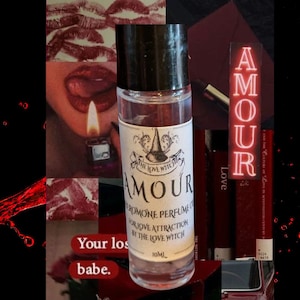 AMOUR Pheromone Perfume Oil-reiki charged-crystal infuse-love attraction