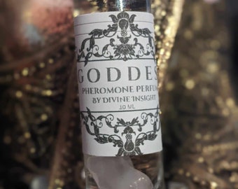 GODDESS:Pheromone Perfume oil-Crystal Infused-Reiki Charged-Attract Love