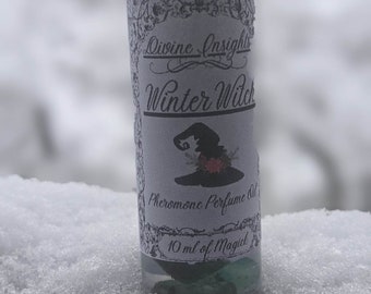 WINTER WITCH Pheromone Perfume oil- Crystal infused-Reiki charged- Love attraction