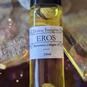 EROS: Pheromone Cologne Oil-attract love-reiki charged-crystal infused-intention oil-boost confidence