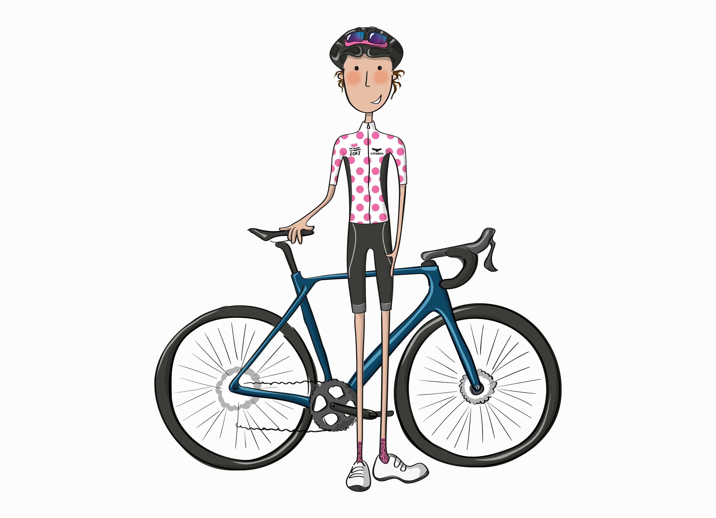 Cadeau pour cycliste. Cadeau cycliste personnalisé. Portrait | Etsy