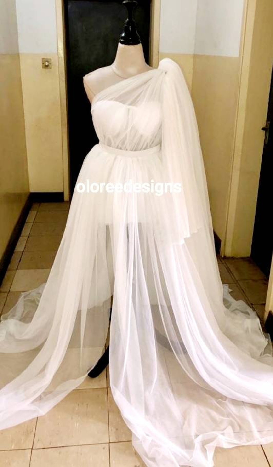 White Bridal Robe/wedding Day Robe/sheer Bridal Robe/wedding Etsy