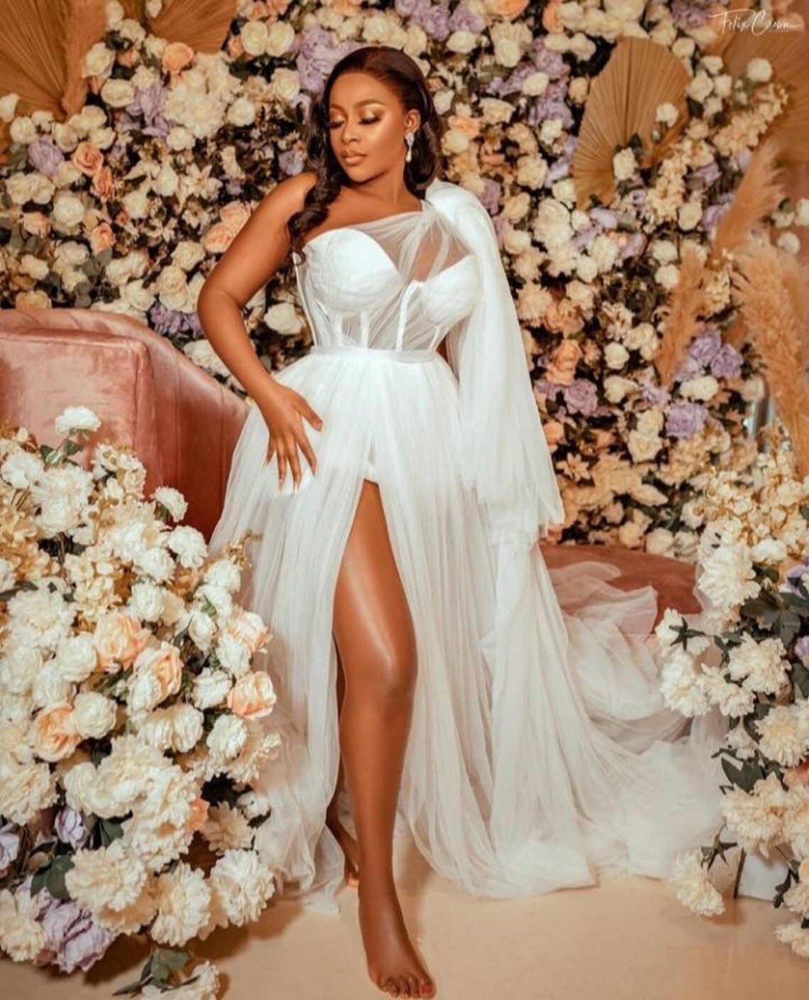 white robe with fur trim
