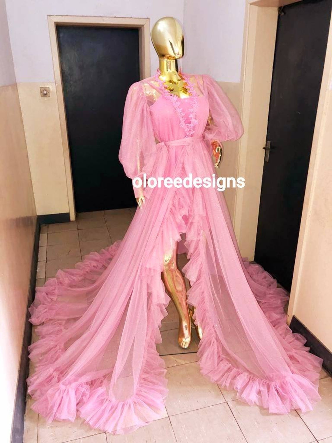 White Bridal Robe/wedding Robe/fur Trimmed Robe/wedding Robes Etsy