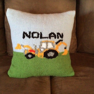 Digger/Backhoe Throw Pillow
