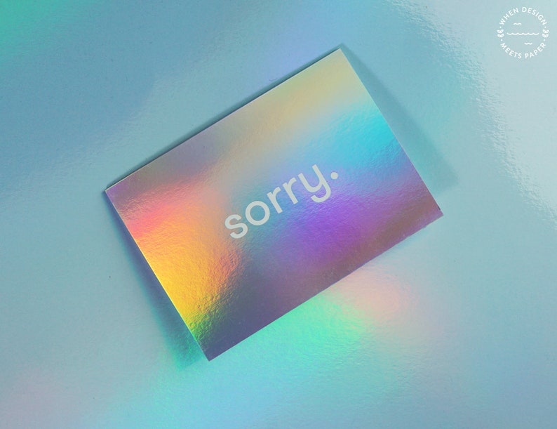 Sorry. Holographic postcard - holo print