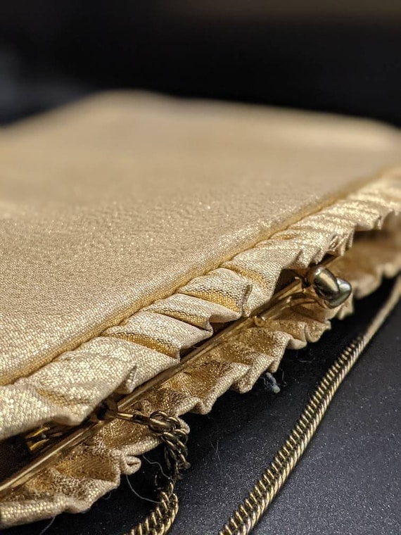 HL USA Clutch ~ 1950s Shimmering Gold Harry Levin… - image 8