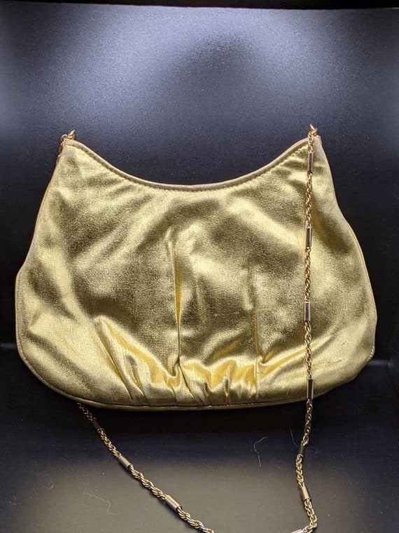 HL USA Gold Shimmering Clutch ~ Harry Levine