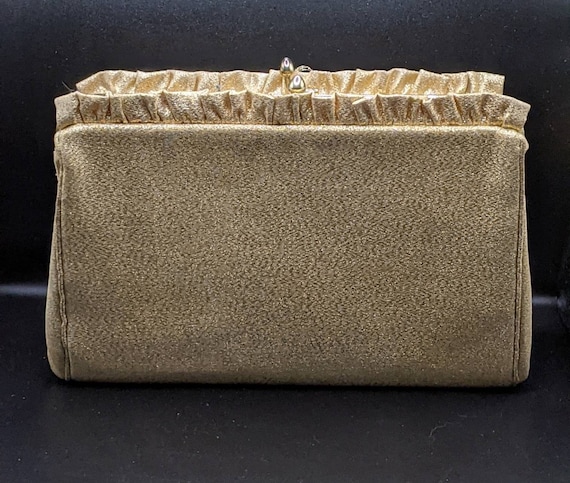 HL USA Clutch ~ 1950s Shimmering Gold Harry Levin… - image 1