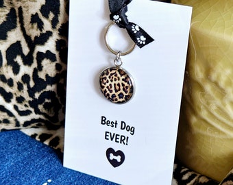 Animal print collar charm, charm for dog collar