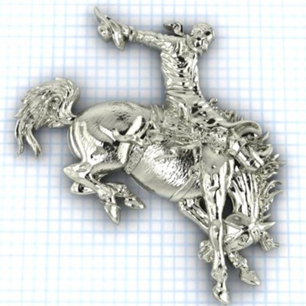 Saddlebronc sterling figure cast in 4 different sizes