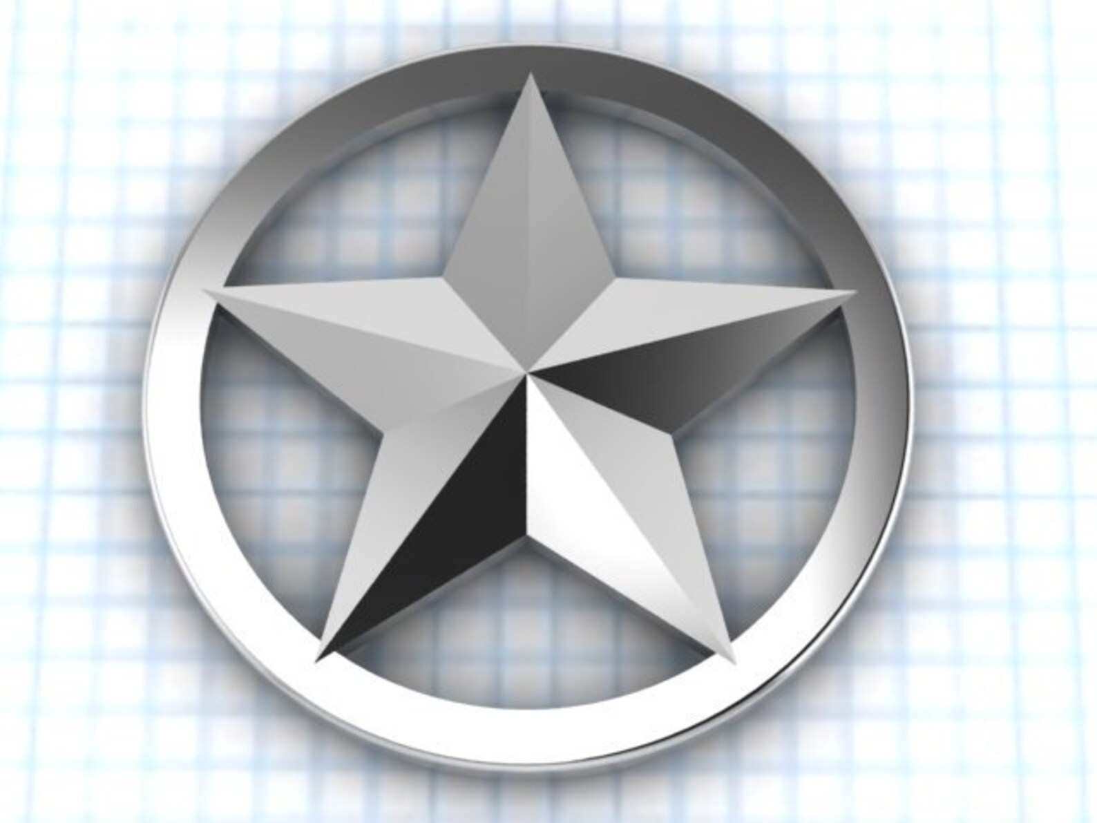 STERLING 3D RIM STAR 4 Sizes Etsy