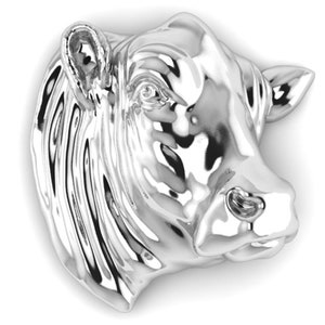 Sterling silver Angus head