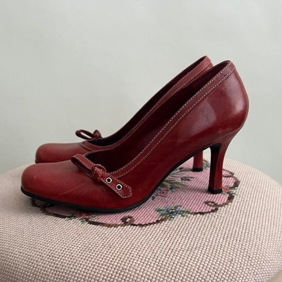 Vintage Steve Madden Burgundy Heels - image 1