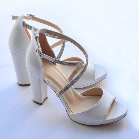 Diamante bridal cheap shoes