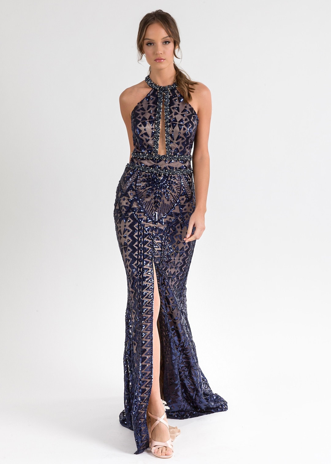 Abito da sera sexy di paillettes, abito da festa Payette, Abito da