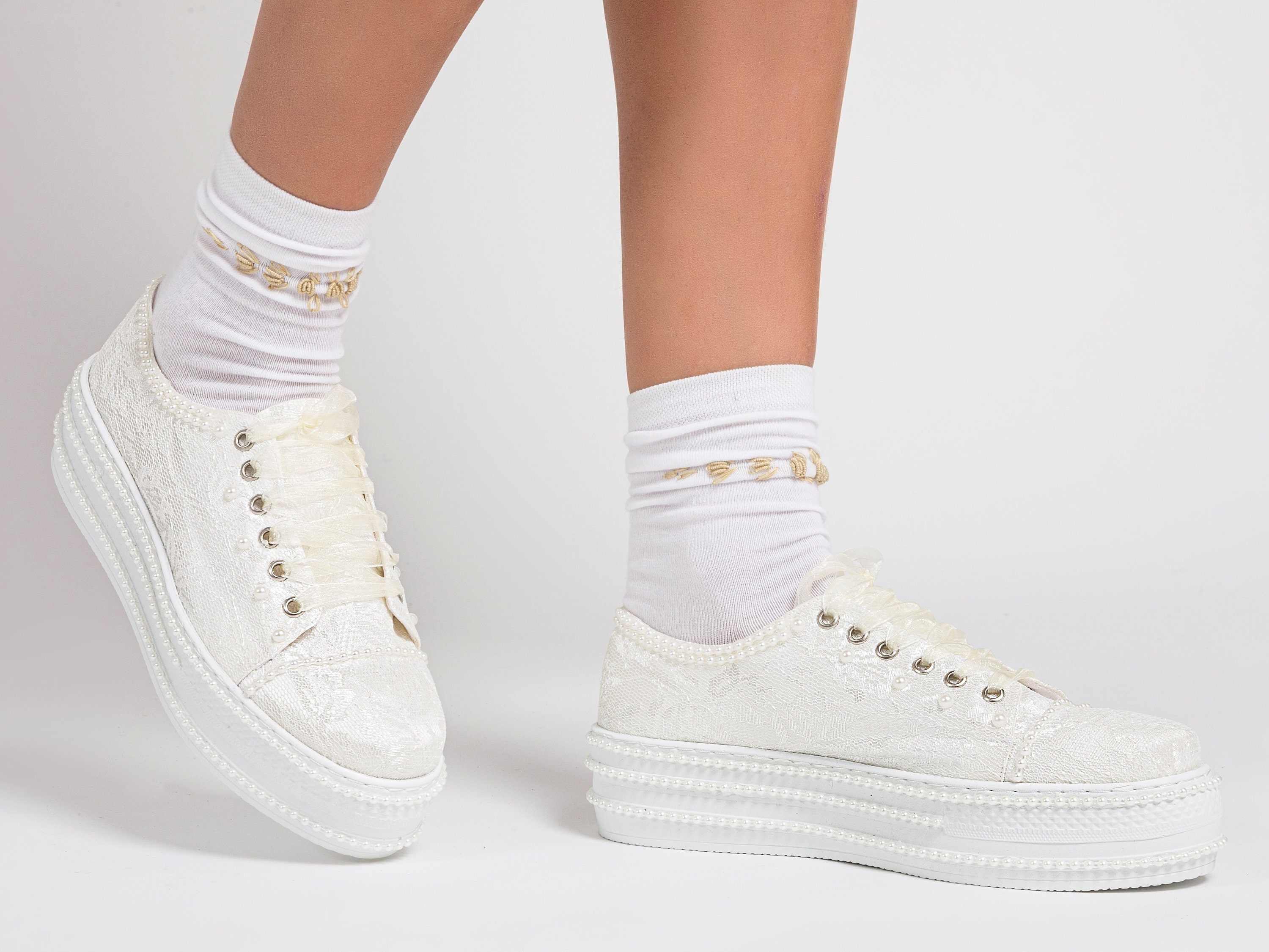 platform wedding sneakers