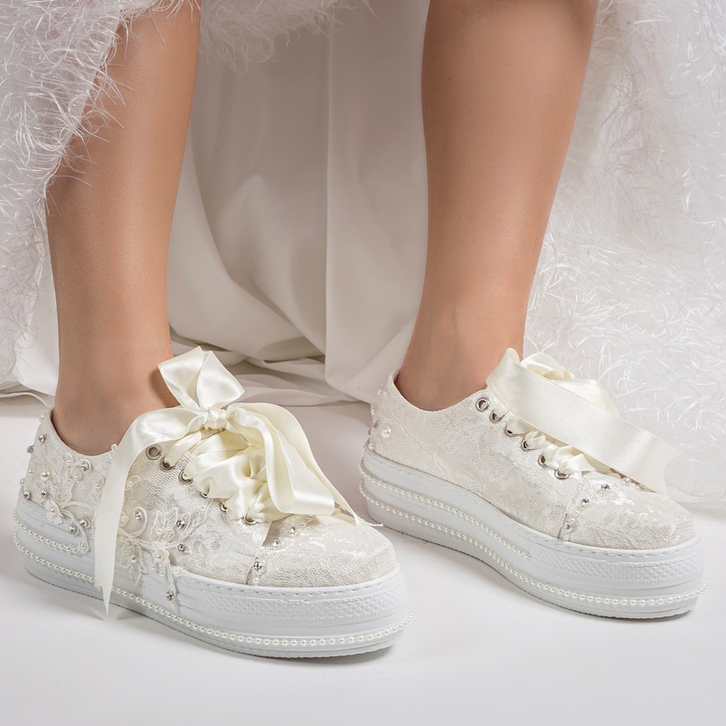 platform wedding sneakers