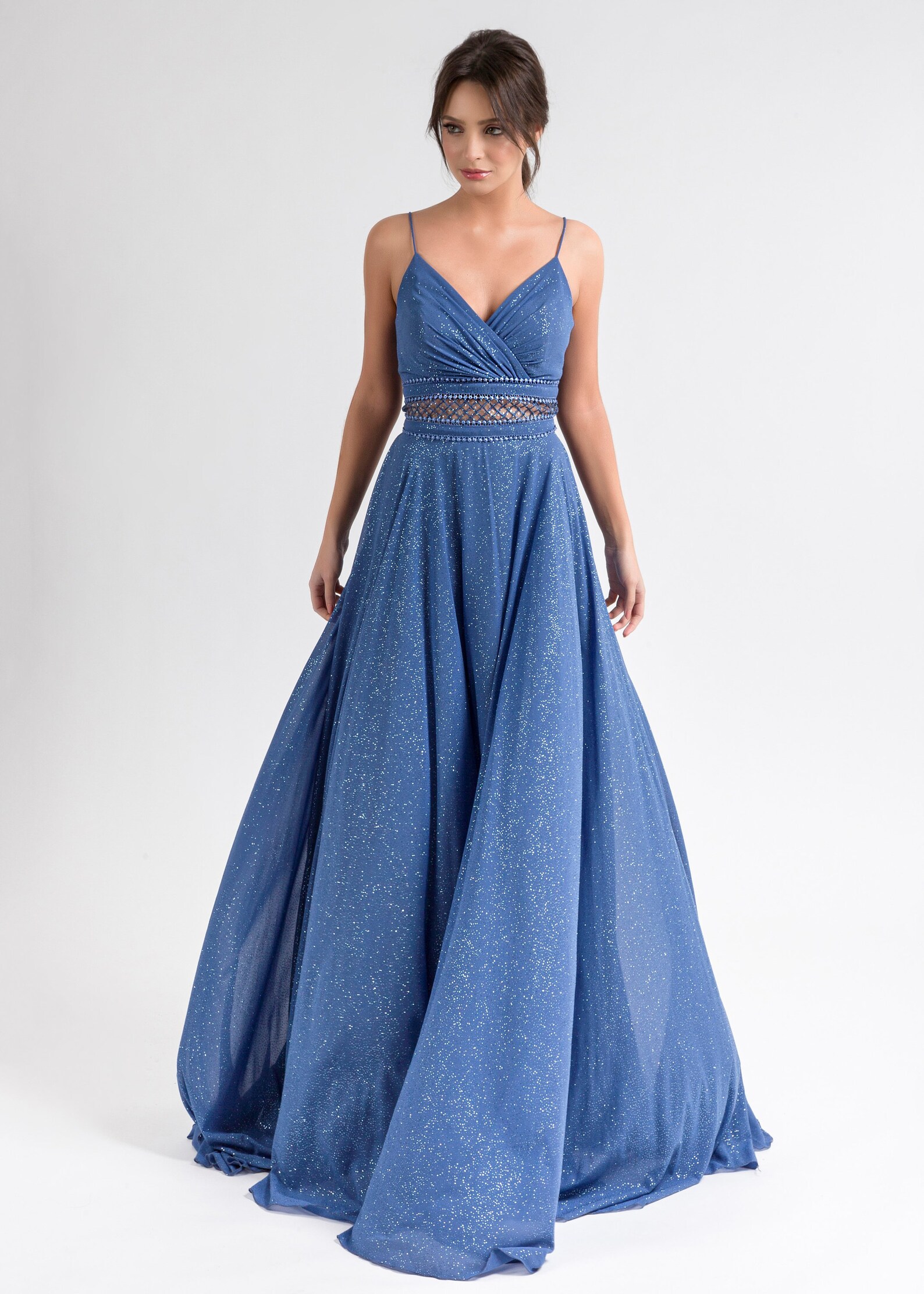blue sparkle gown