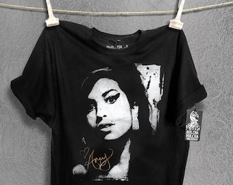 T-shirt Amy Winehouse, 100 % coton peigné, T-shirt approuvé Fair Wear - T-shirts unisexe et femme