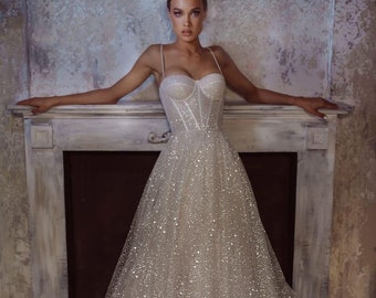 sparkly wedding gown