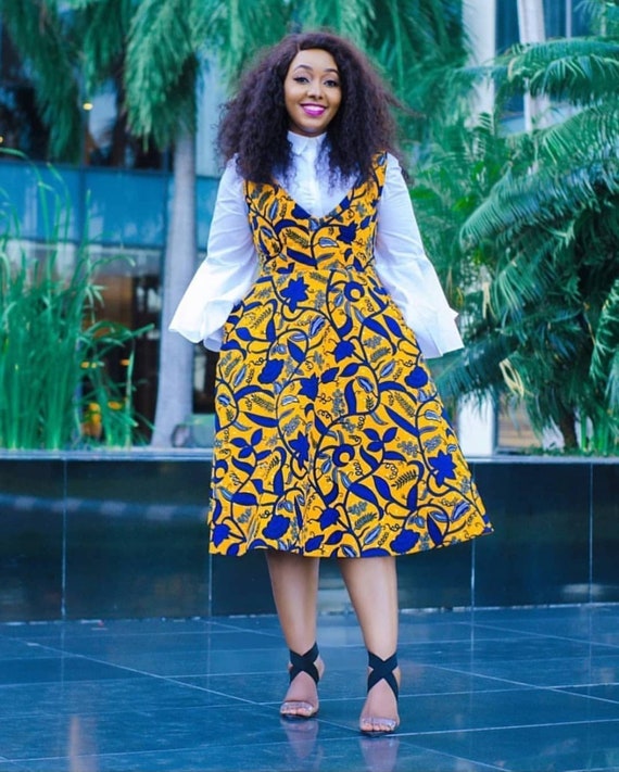 pinafore dress ankara