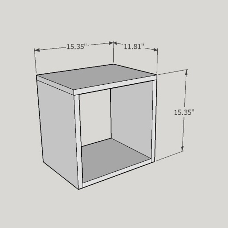 Wood Cube Shelf Cube Shelf Wooden Wall Shelf Birch Floating Etsy