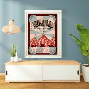 Who’s afraid of little old me vintage circus poster digital download