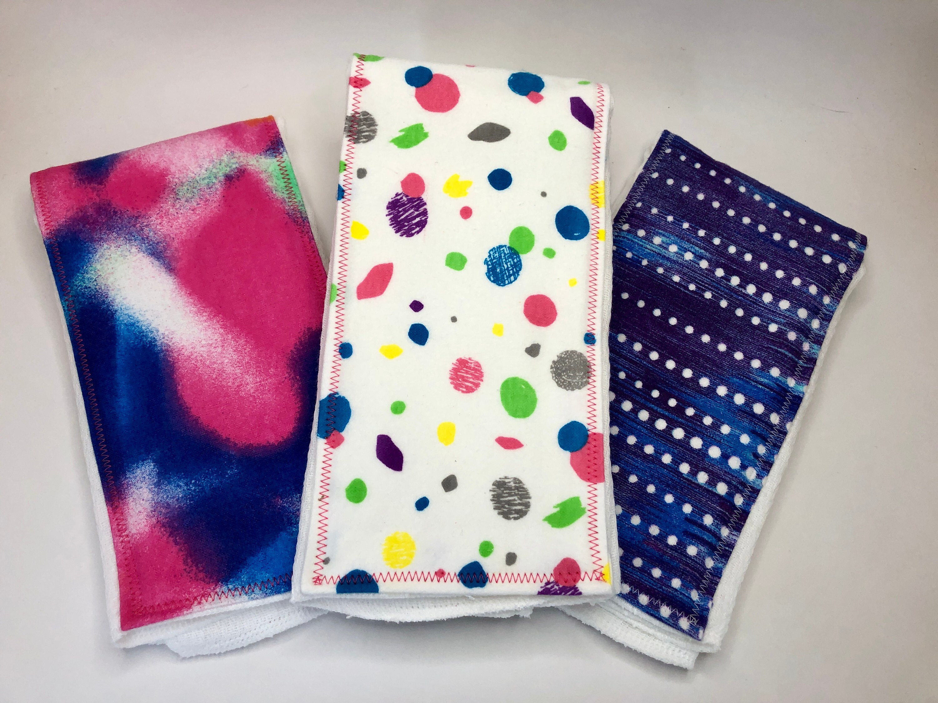 Baby Girl Burp Cloth Set Tie Dye and Polka Dots Cloth Diaper Etsy.de