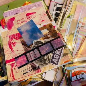 Papier Ephemera Kawaii Anime Collage Schreibwaren & Manga Scrap Pakete für Art Journals