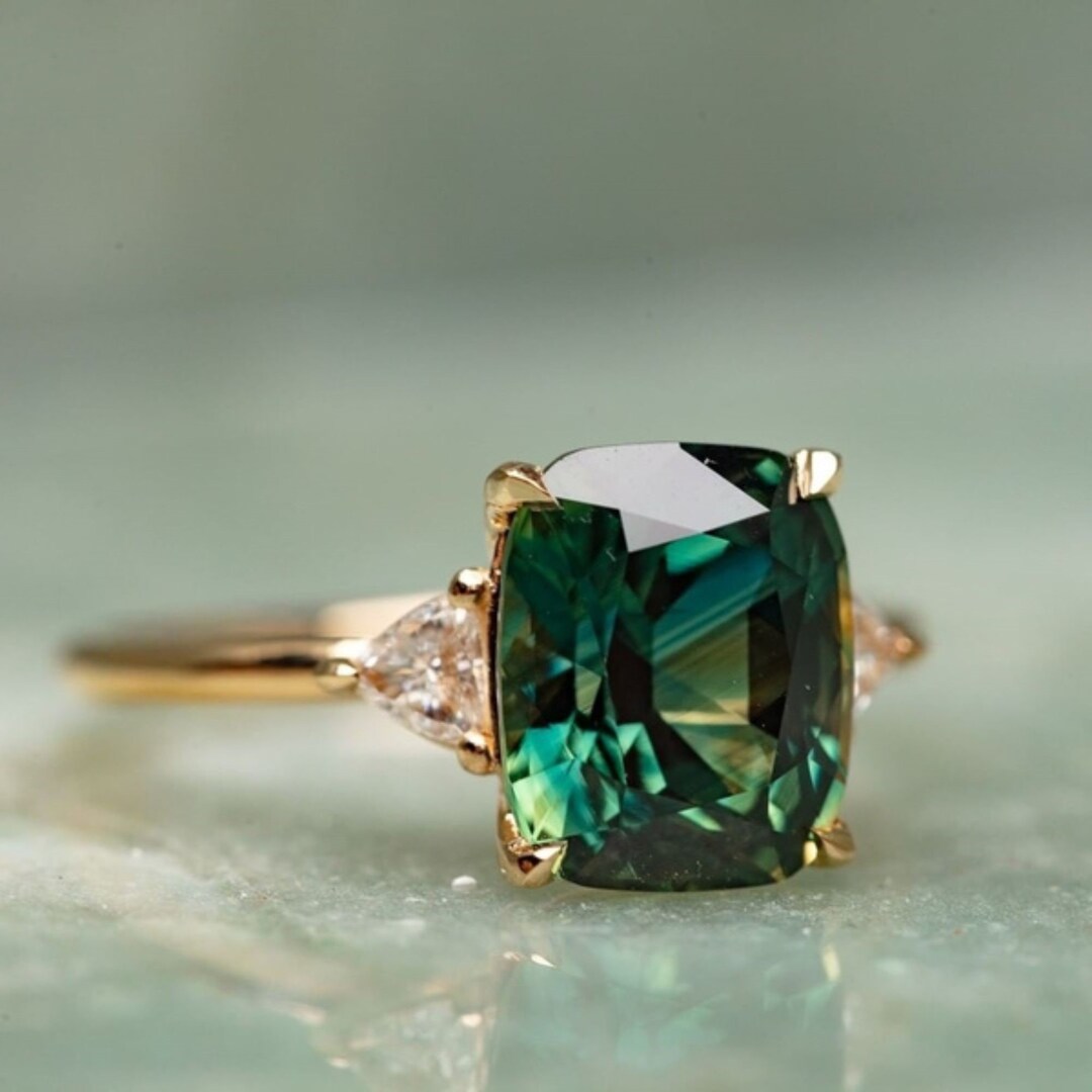 Astrological Ring Vintage Emerald Ring Statement Ring - Etsy