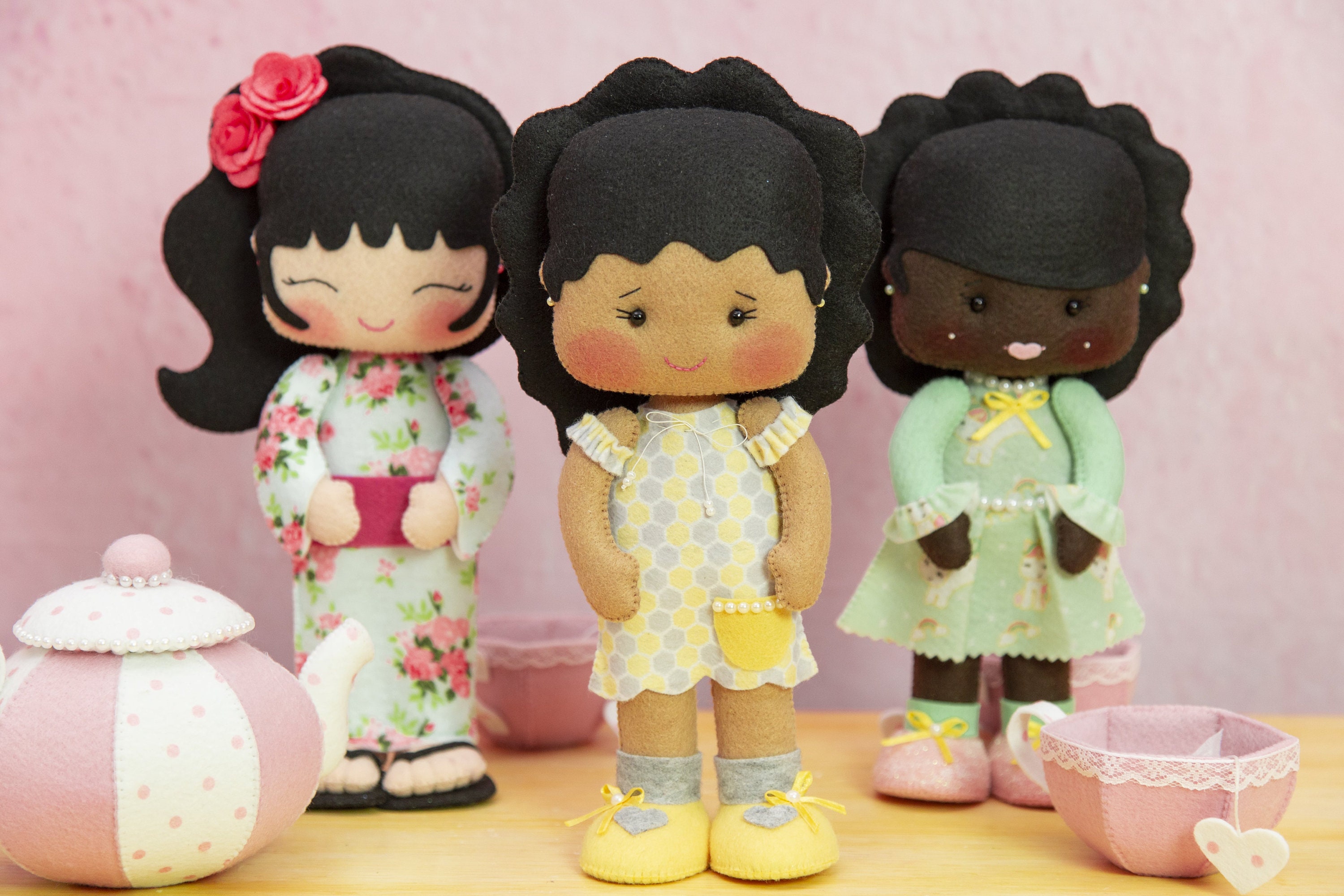 Felt Dolls Pattern Easy PDF Sewing DIY - Etsy