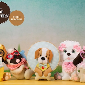 Dogs / Puppies - Felt Patterns - Easy PDF Sewing DIY