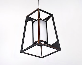 Wooden pendant light, Modern ceiling light, Modern lamp shade, Contemporary lamp, Kitchen ceiling fixture, Hanging lamp, Rustic Scandinavian