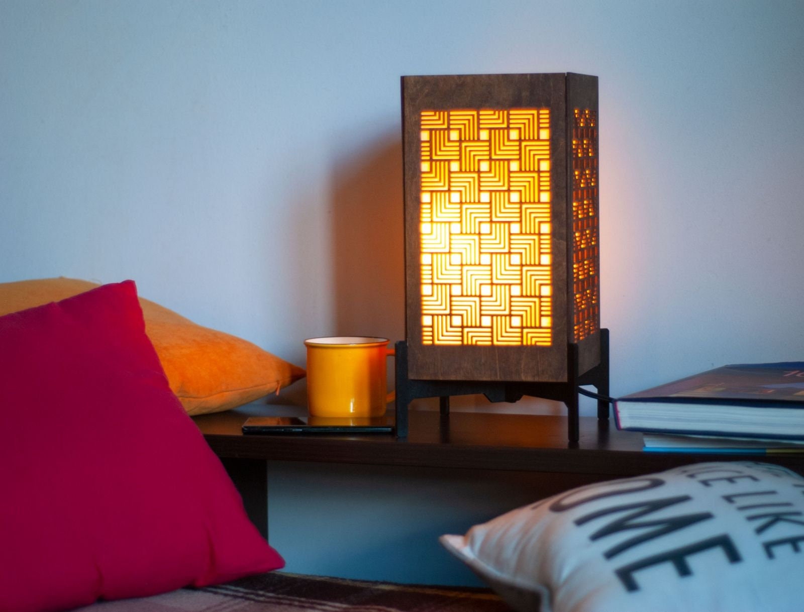 Modern Contemporary Rectangular Table Lamp That Can Also Serve as a ...