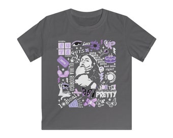 Kids Softstyle Tee, Olivia Rodrigo youth shirt, Olivia Rodrigo youth merch, easter gift, UK