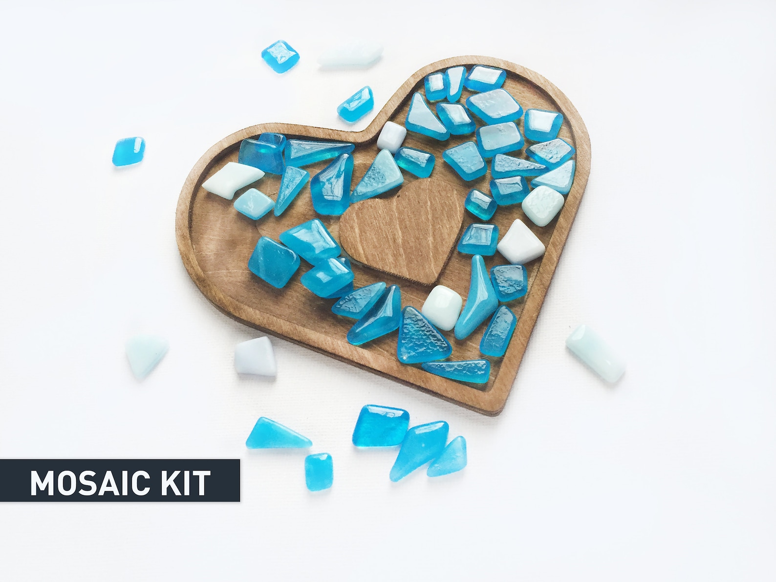 DIY Mosaic Art Kit for beginners. Craft kits for kids. Red Etsy