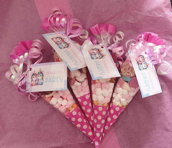 Ready Made Pre Filled Favours Sweet Cones Childrens Party Bags Jelly SWEETS