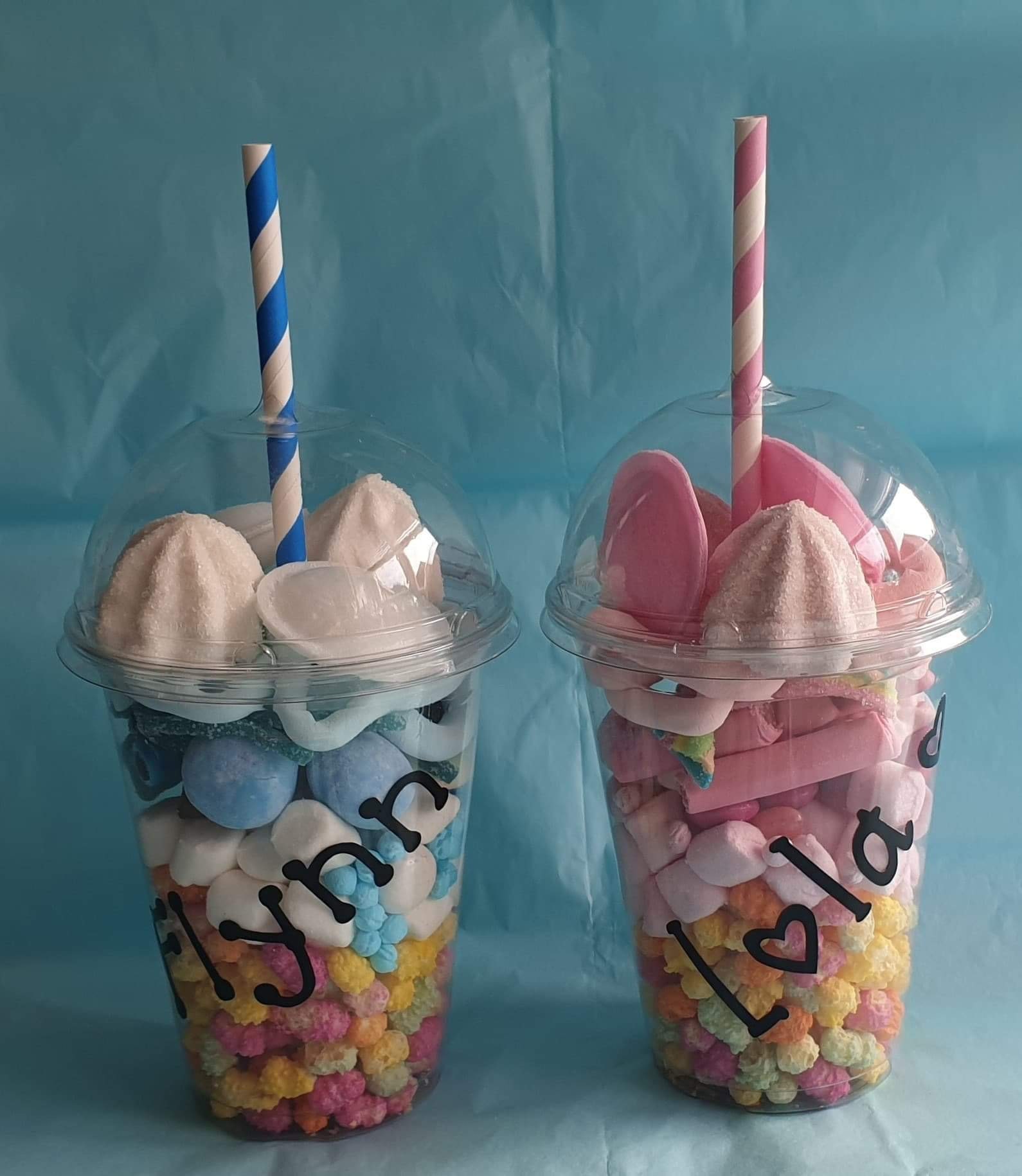 065 35 x Personalised Frozen Elsa Birthday Stickers Sweet Cone Party bag Seals