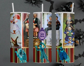 Haunted Mansion Stretching Room Digital Tumbler Wrap for Sublimation