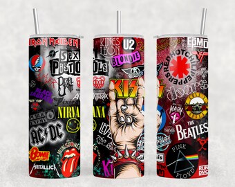 Rock And Roll Tumbler Wrap 20oz Straight