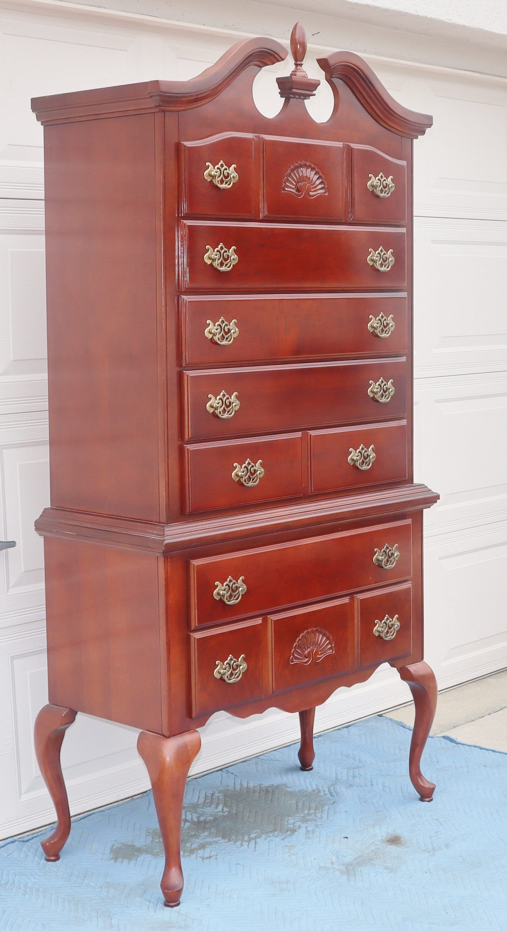 2 Piece Queen Anne Highboy Dresser / Tall Chest - Etsy
