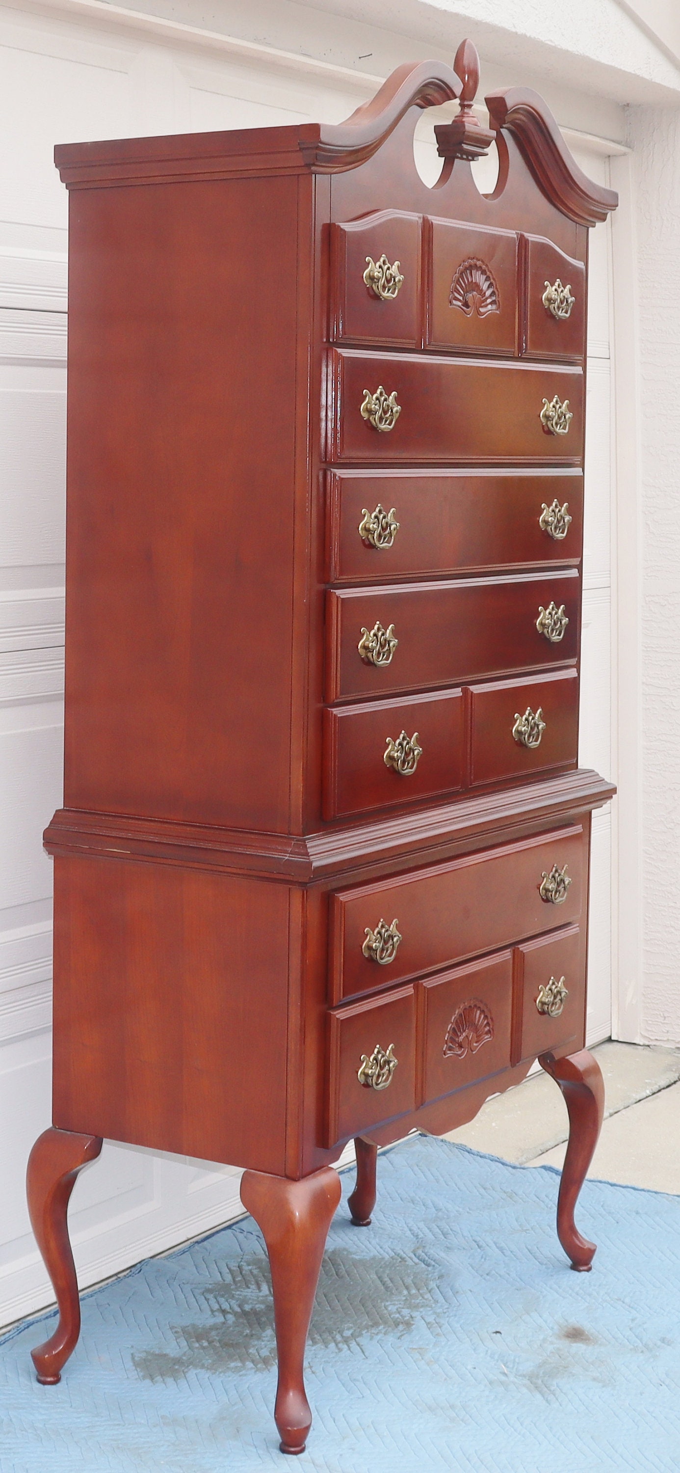 2 Piece Queen Anne Highboy Dresser / Tall Chest - Etsy